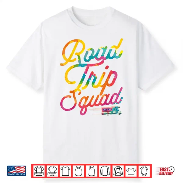 Road Trip Squad Tie Dye Family Matching Sisters Trip Travel Shirt