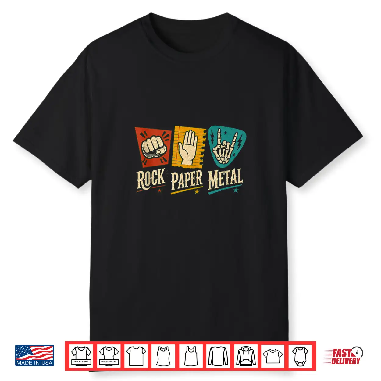 Rock Paper Metal Music Design Shirt Rock Paper Metal Music Design Shirt