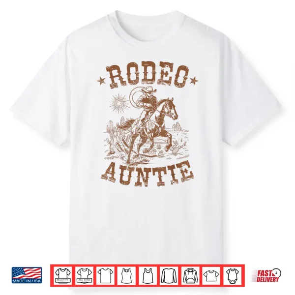 Rodeo Auntie Western Cowboy Family Matching Mother’S Day Shirt