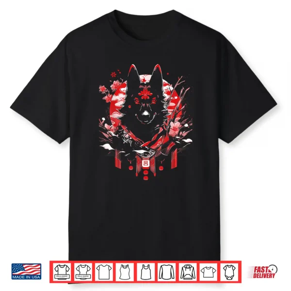 Sable Black German Shepherd Dog Ninja Samurai Japanese Cute Shirt