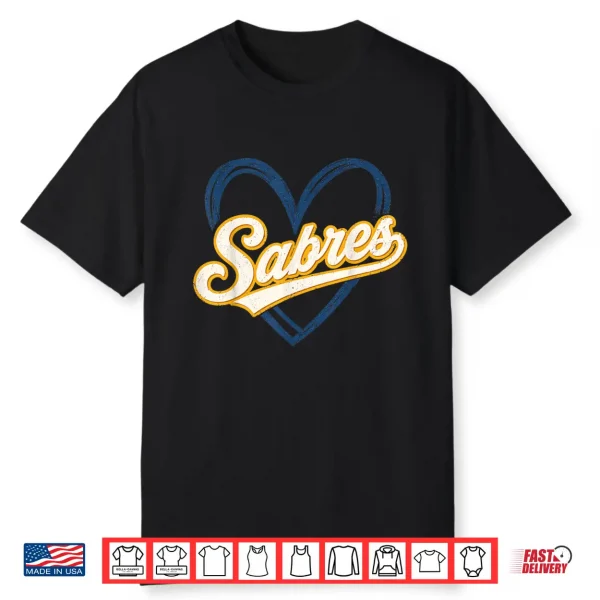 Sabres Name Retro Vintage Gift For Men Women Boy Girl Shirt