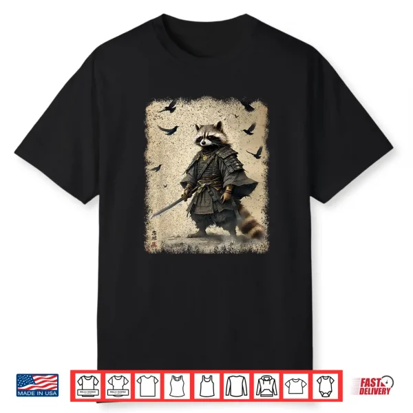 Samurai Raccoon Japanese Warrior Art   Anime & Samurai Shirt