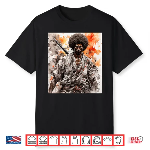 Samurai Saga The Afro American Anime Cartoon Adventure Shirt