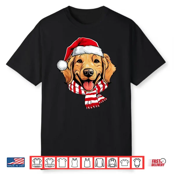 Santa Golden Retriever Christmas Dog Lover Men Women Kids Shirt