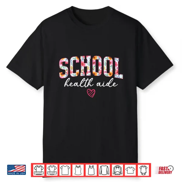 School Health Aide Boho School Health Assistant Shirt