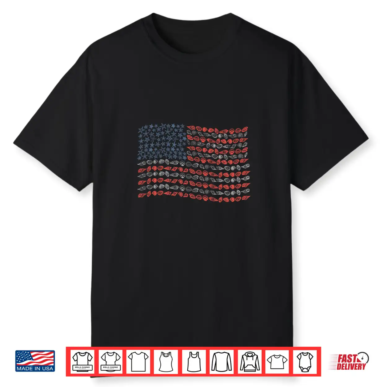 Seashell Starfish Flag Shirt Seashell Starfish Flag Shirt