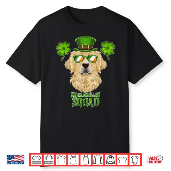 Shenanigans Squad St Patricks Day Golden Retriever Shirt