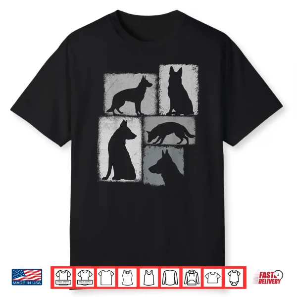 Shepherd Vintage Collage German Shepherd Mom Dad Dog Lover Shirt