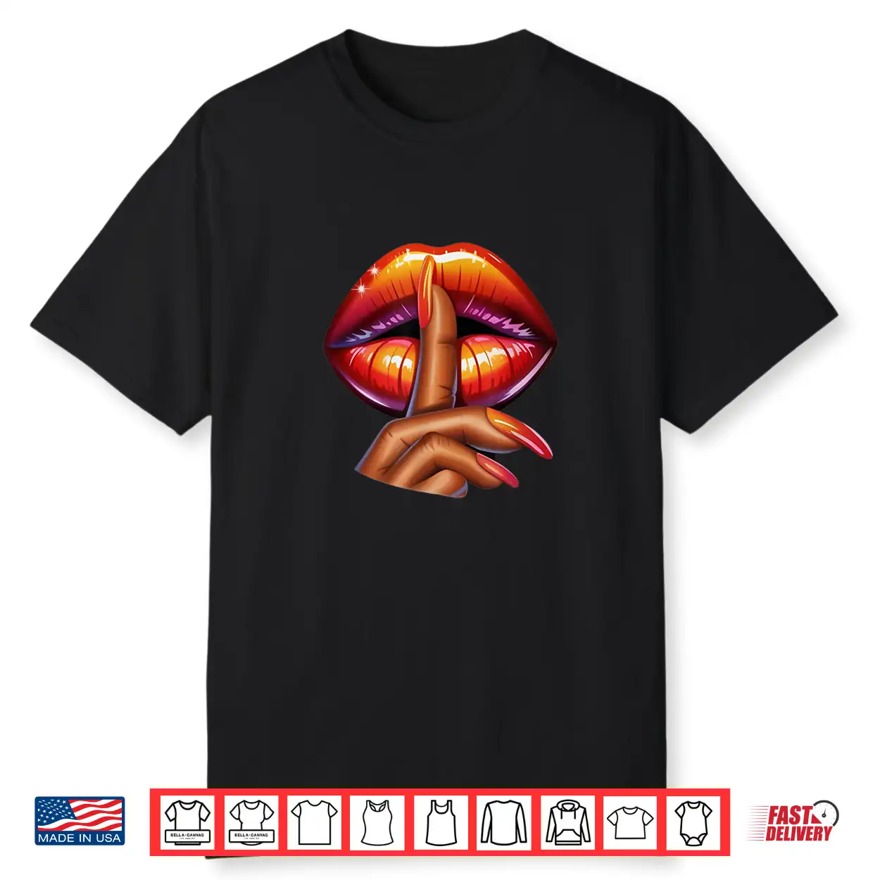 Shhh Lips Finger Silence Pop Art Design For Women Shirt Shhh Lips Finger Silence Pop Art Design For Women Shirt