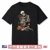 Skeleton Reading Book Halloween Bookworm Bibliophile Reader Shirt