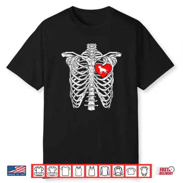 Skeleton Rib Cage Labrador Retriever Dog Halloween Shirt