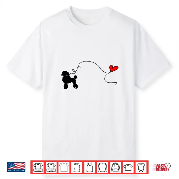 Sock Hop 50S Costume Poodle Shirt Cute Poodle 1950’S Heart Shirt