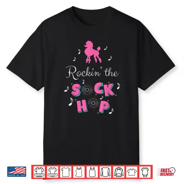 Sock Hop Costume Shirt Girls Women Pink Poodle