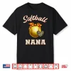 Softball Nana Leopard Heart Fans Mother’S Day Gift Shirt