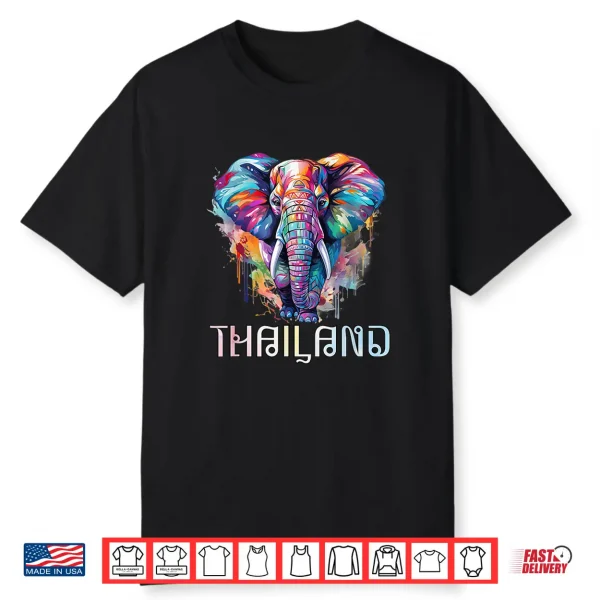 Souvenir Matching Family Summer Travel Elephant Thailand Shirt