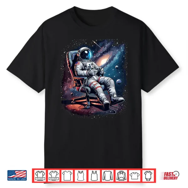 Space Astronaut Gaming System Planets Astronaut Gamer Shirt