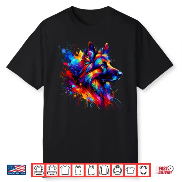 Splash Art German Shepherd Gsd Shirt