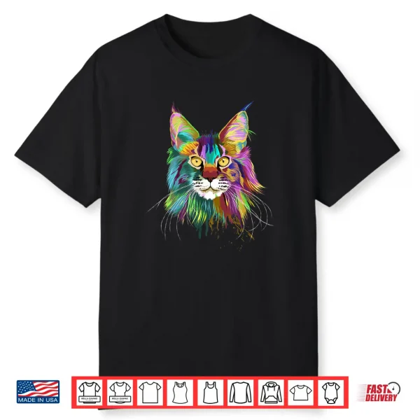 Splash Maine Coon Cat Professional Graphic Shirt