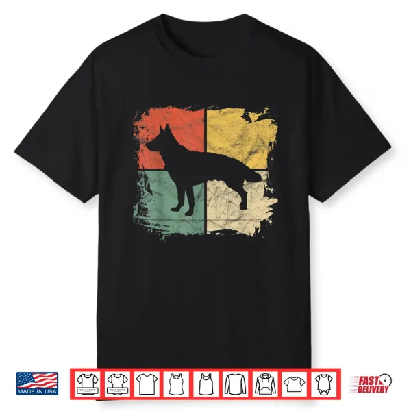 Square Retro German Shepherd Owner Gift Dog Shepard Dad Mom Shirt
