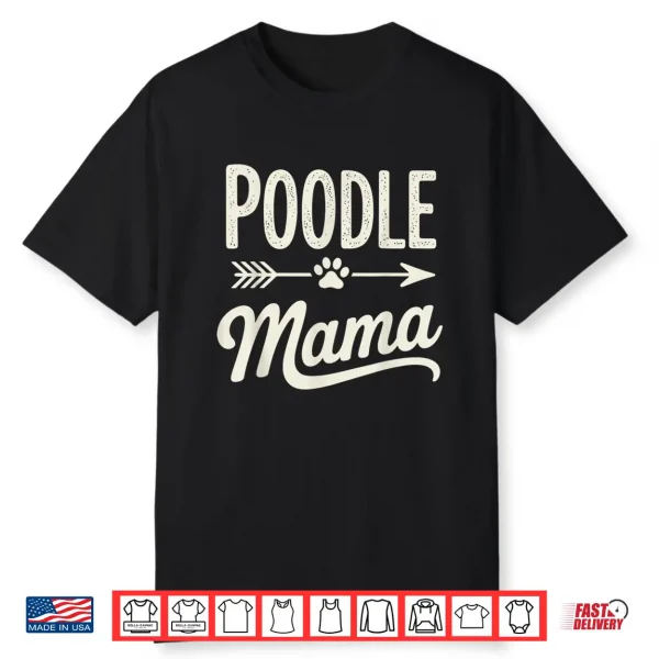 Standard Poodle Art For Women Girls Miniature Poodle Lover Shirt