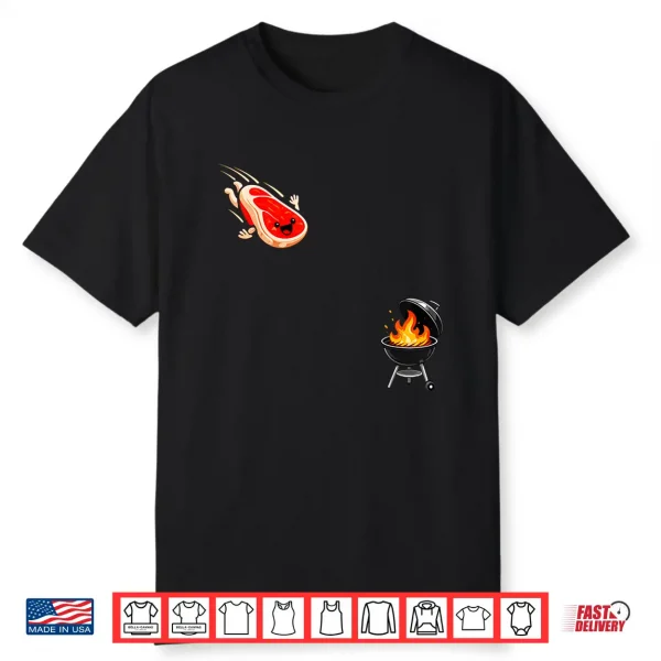 Steak Dive Funny Flying Steak Bbq Grilling Cookout Shirt