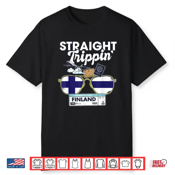 Straight Trippin’ Finland Vacation Tour Travel Trip Matching Shirt