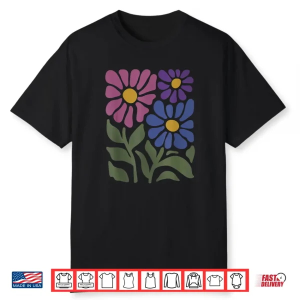 Subtle Bi Pride Bisexual Rainbow Wild Flowers Lgbt Shirt