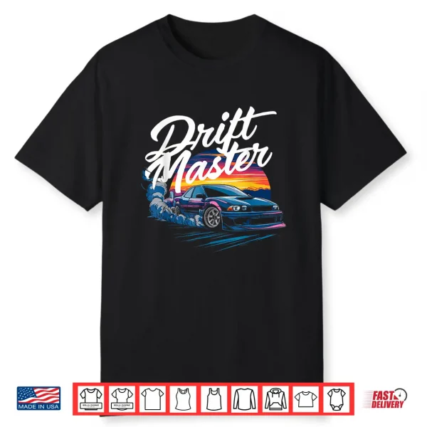 Sunset Drifting Car Enthusiast Drift Master Racing Shirt