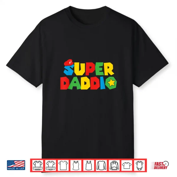 Super Gamer Dad Unleashed Celebrating Fatherly Powers Shirt
