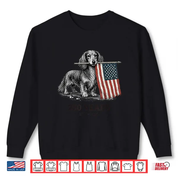 1776 2006 250 Years Usa Flag Dog Shirt 2 Sweatshirt 1776 2006 250 Years USA Flag Dog Shirt