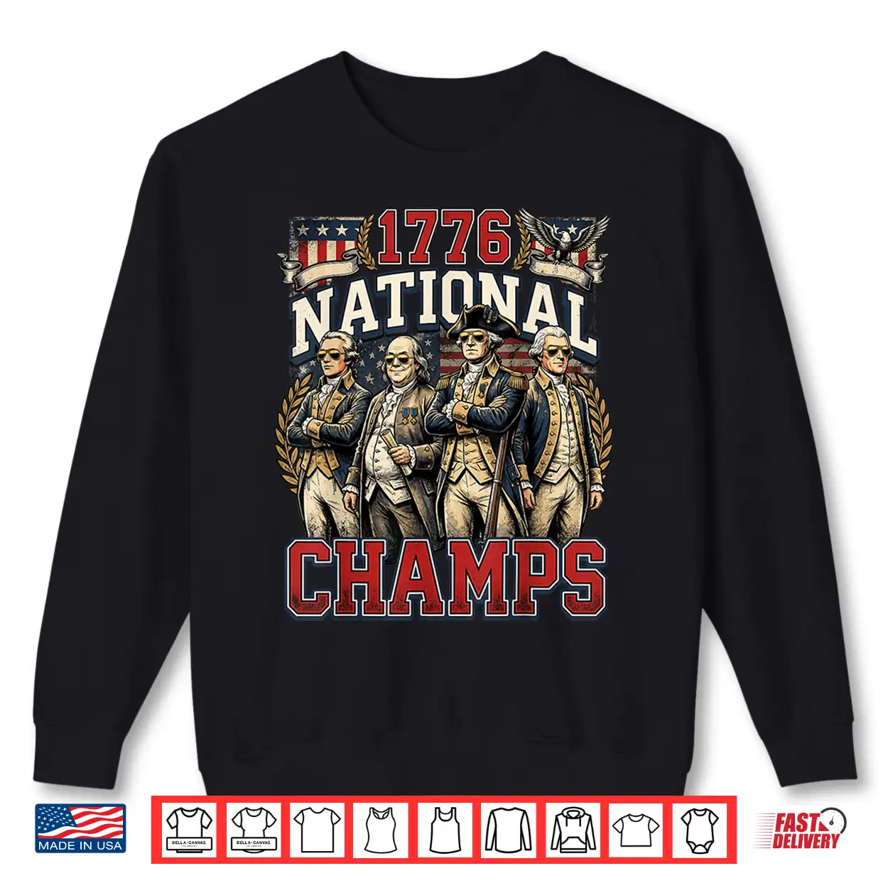 1776 National Champs Funny Patriotic America Founding Father Shirt 1776 National Champs Funny Patriotic America Founding Father Shirt