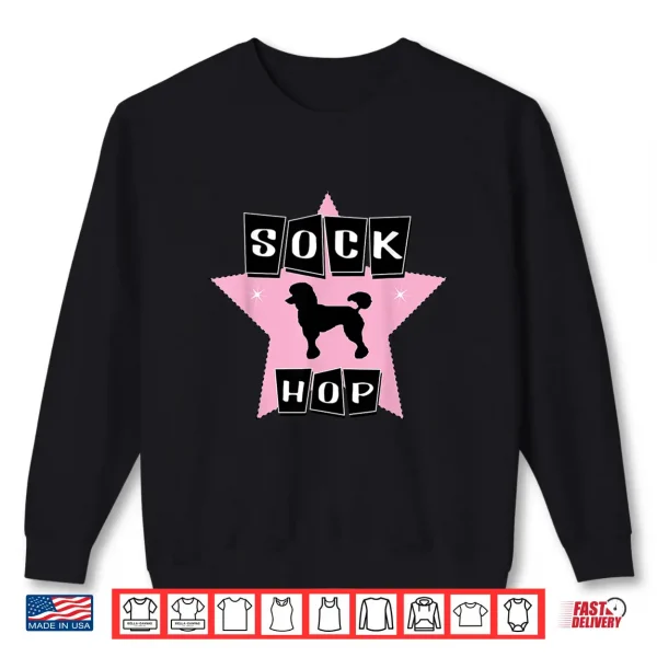 Sweatshirt 1950s Sock Hop Dance Costume Retro 50s Pink Rockabilly Shirt
