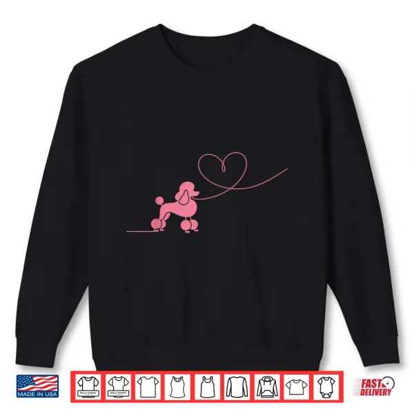 Sweatshirt 1950s Sock Hop Poodle Dog Heart Retro Cute Costume Shirt