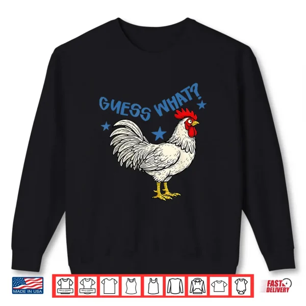 Sweatshirt 2 Side Guess What Chicken Butt Funny Chicken Meme Boys Shirt
