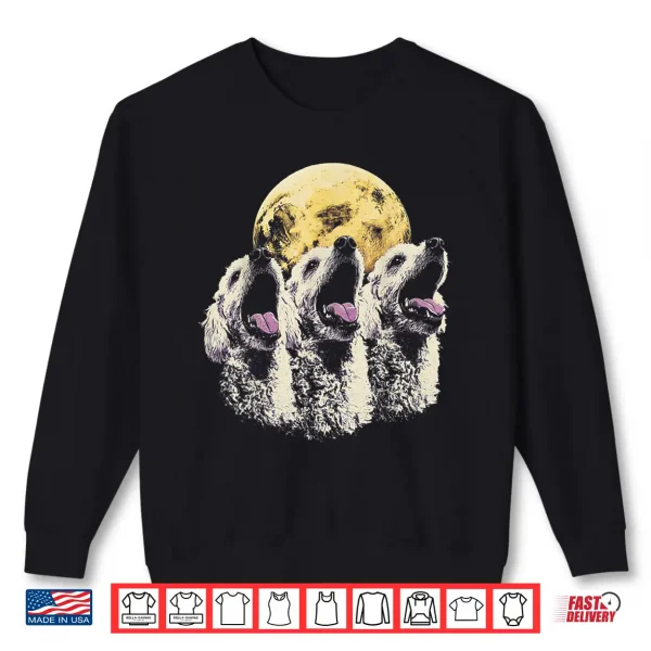Sweatshirt 3 Headed Dog Howling At Moon Poodle Cerberus Shirt