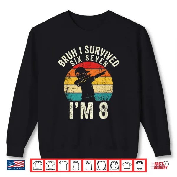Sweatshirt 8th Birthday Boy Graphic Dubbing 6 7 Funny 8 Year Old Boys Shirt