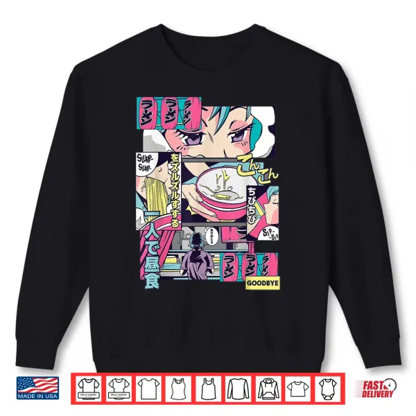 Sweatshirt 90s Japanese Vintage Kawaii Ramen Anime Manga Girl Shirt