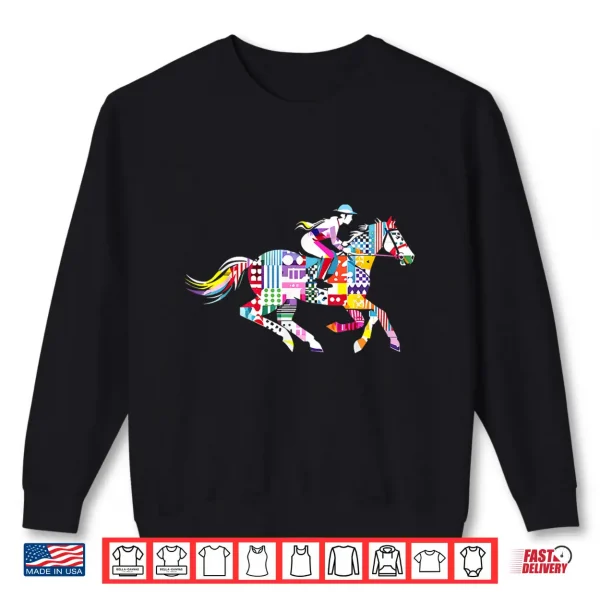 Sweatshirt Aethestic Horse Lover Derby Horse Racing Silks Jockey Shirt