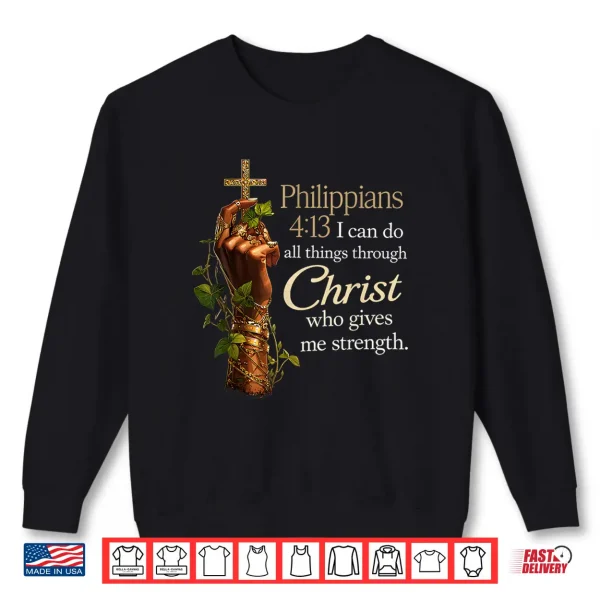 Sweatshirt African American Black Women Christian Afro Faith God Shirt