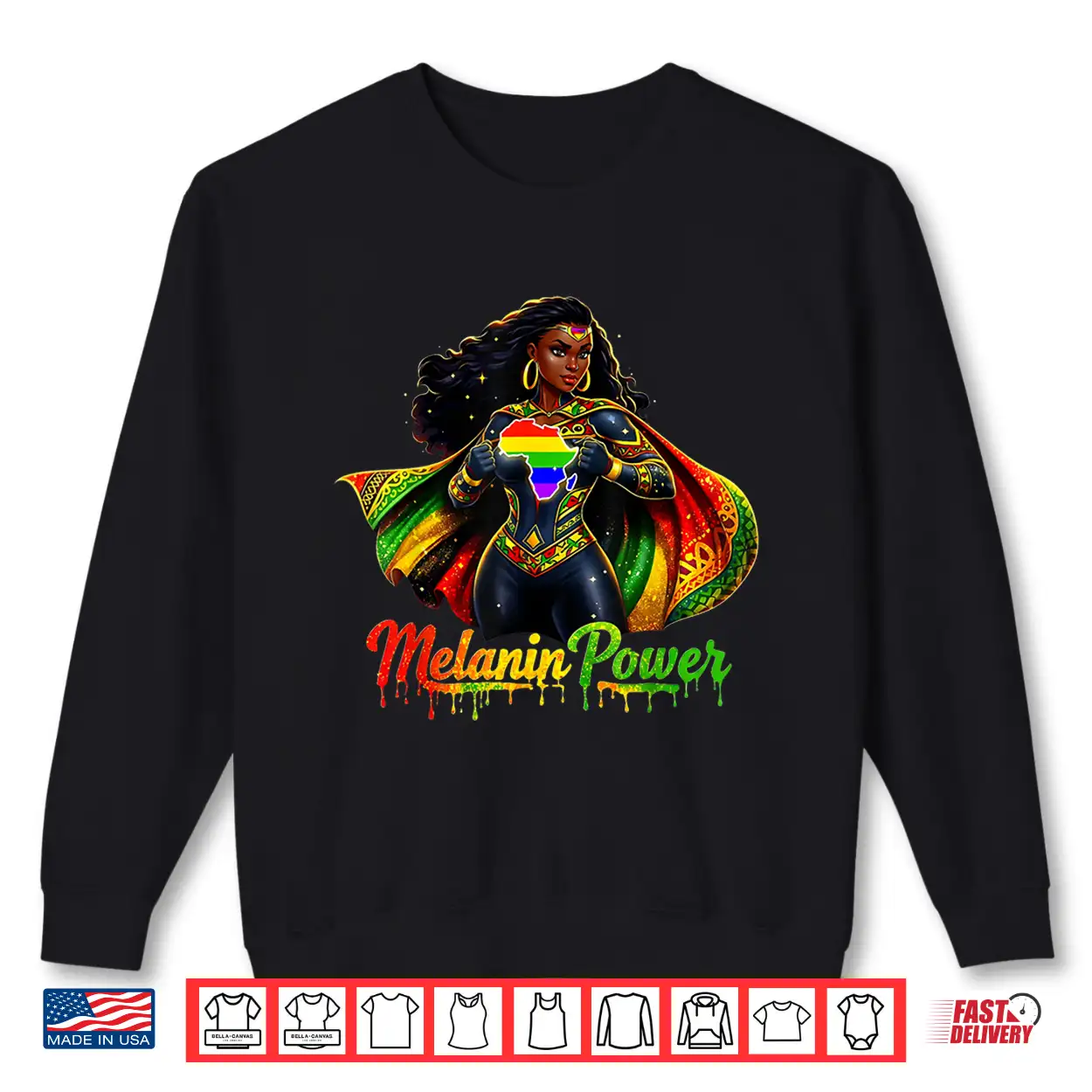 African Pride Strong Melanin Queen Black Woman Shirt African Pride Strong Melanin Queen Black Woman Shirt