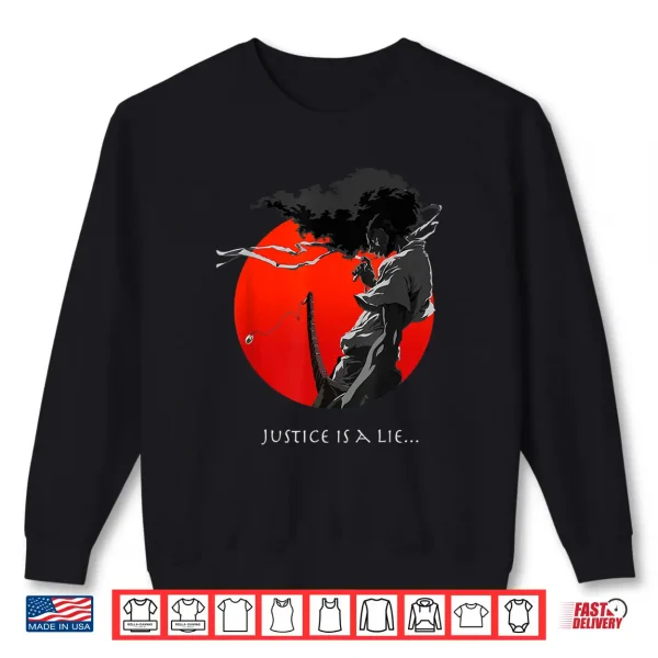 Sweatshirt Afro Samurai Anime Japanese Bushido Warrior Streetwear Shirt
