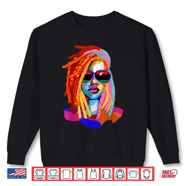 Sweatshirt Afro Woman Black Queen Art Black History Juneteenth Shirt