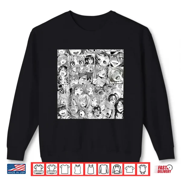 Sweatshirt Ahegao Otaku Anime Dripping Drooling Anime Weeb Love Shirt
