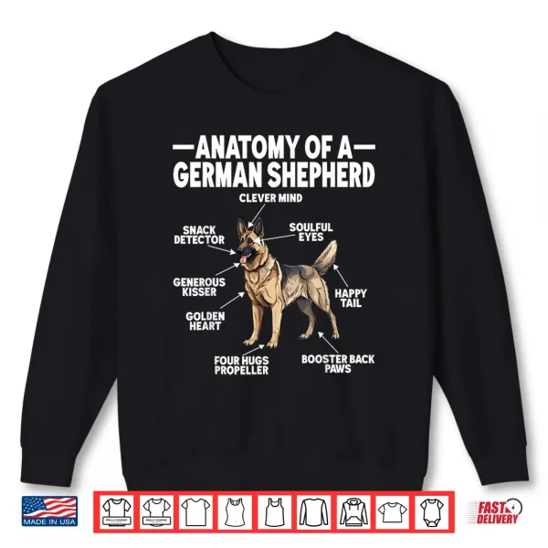 Sweatshirt Anatomy German Shepherd Dog Lovers German Shepherd Dog Shirt