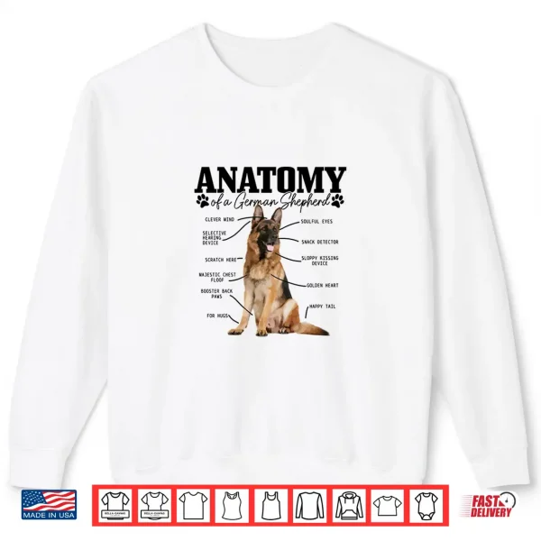 Sweatshirt Anatomy Of A German Shepherd Dog Mom Dad Shirt