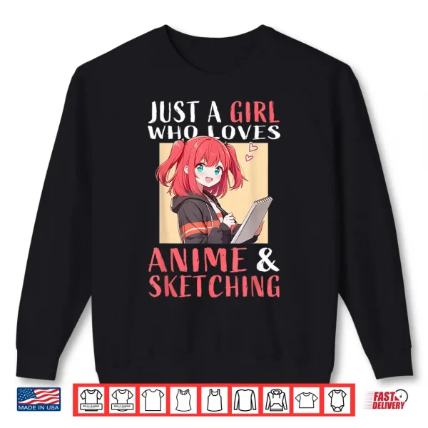 Sweatshirt Anime And Sketching For Girls Teens Manga Kawaii Japan Shirt