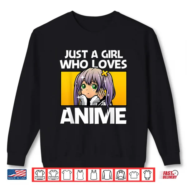 Sweatshirt Anime Gift For Teen Girls Women Anime Merch Anime Lover Girl Shirt