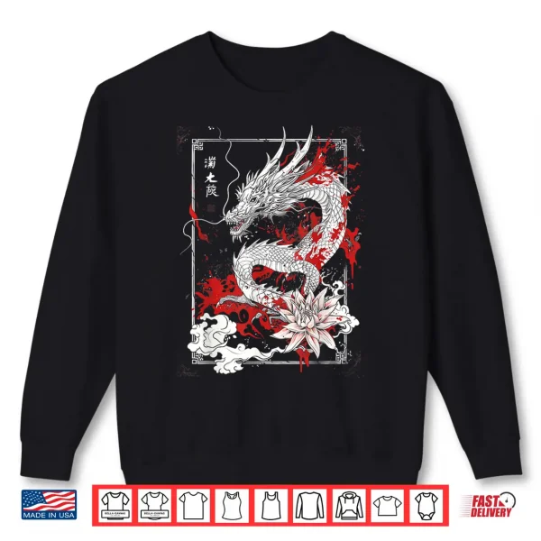 Sweatshirt Anime Goth Japanese Dragon Shirt 2