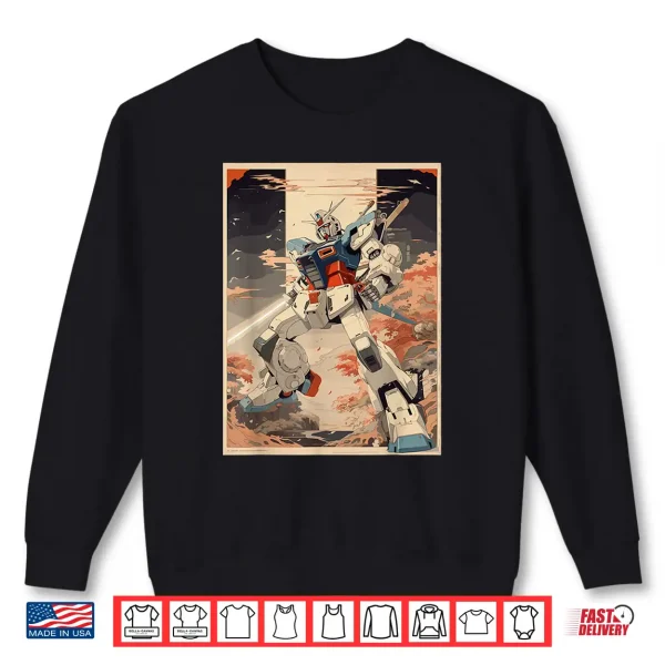 Sweatshirt Anime Japanese robot giant mecha anime robot action figure Shirt