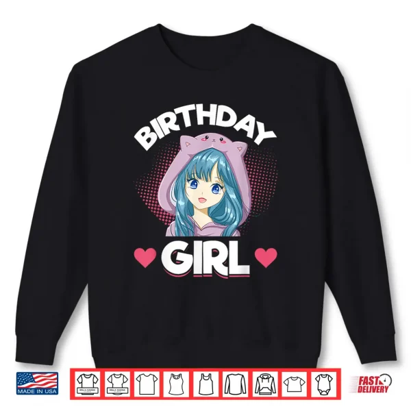 Sweatshirt Anime Manga Birthday Girl Birthday Shirt